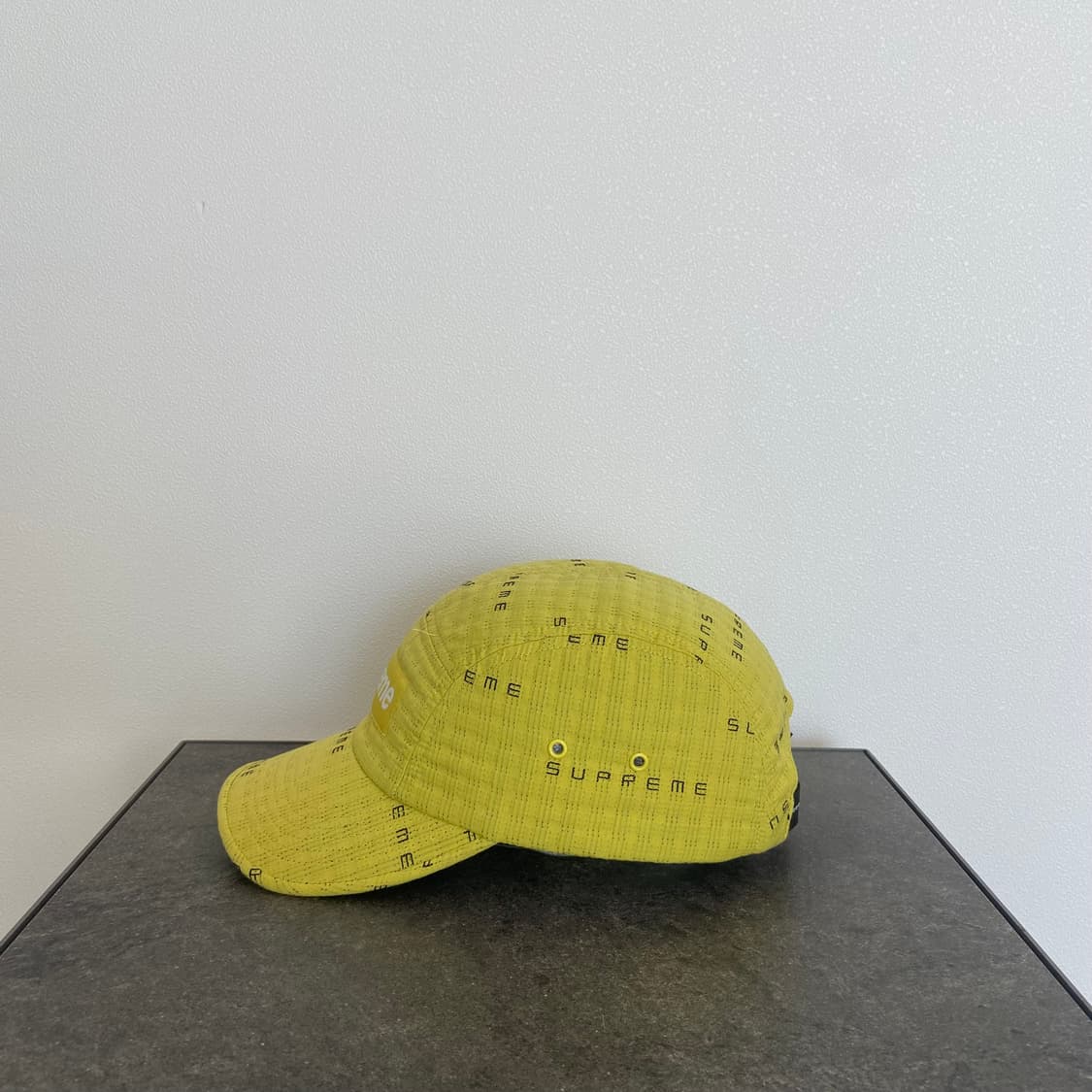 슈프림 스티치 로고 레몬 박스로고 캠프캡 모자 상품이미지2