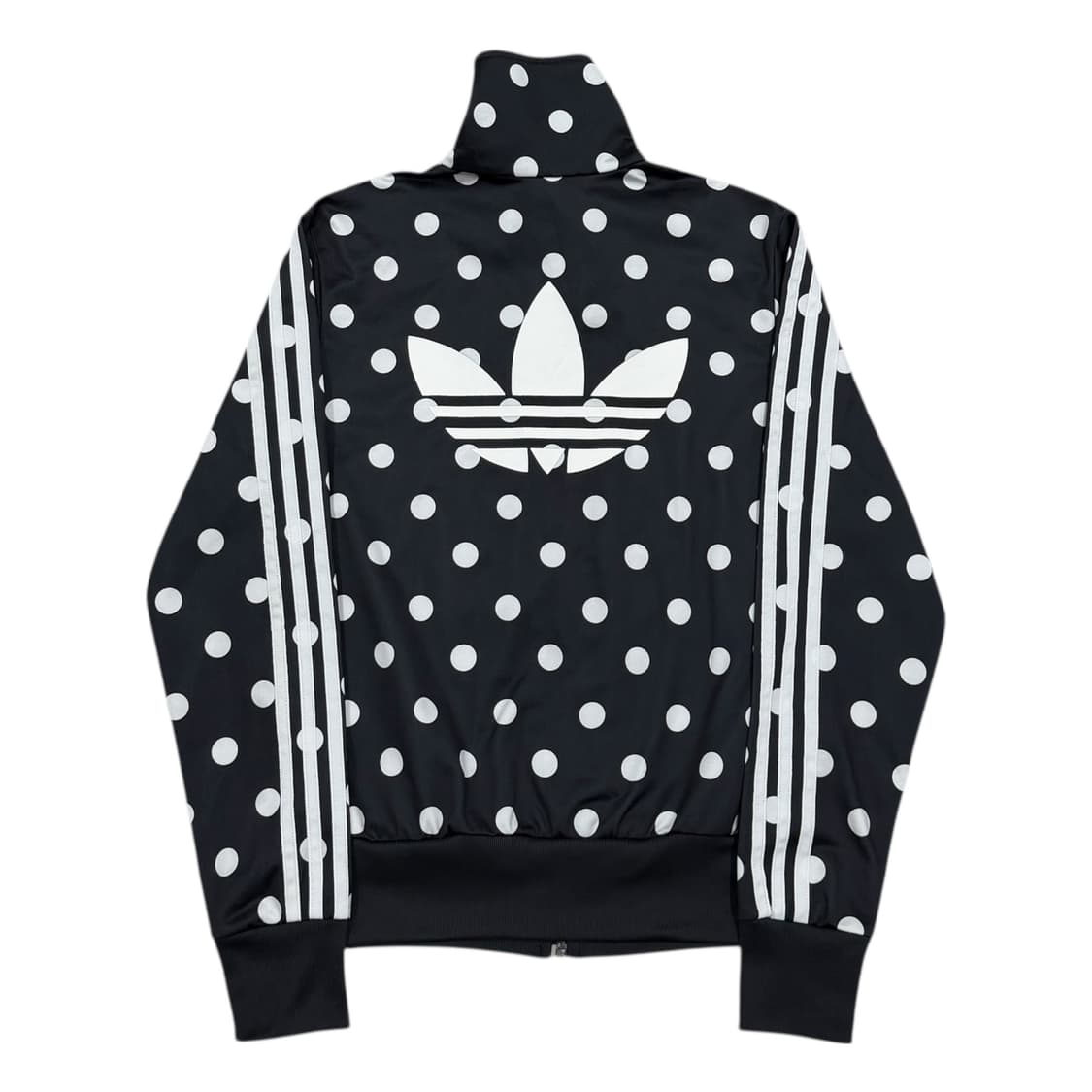 아디다스 빈티지 파이어버드 빅로고 땡땡이 도트 패턴 트랙탑져지 자켓 블랙 상품이미지3