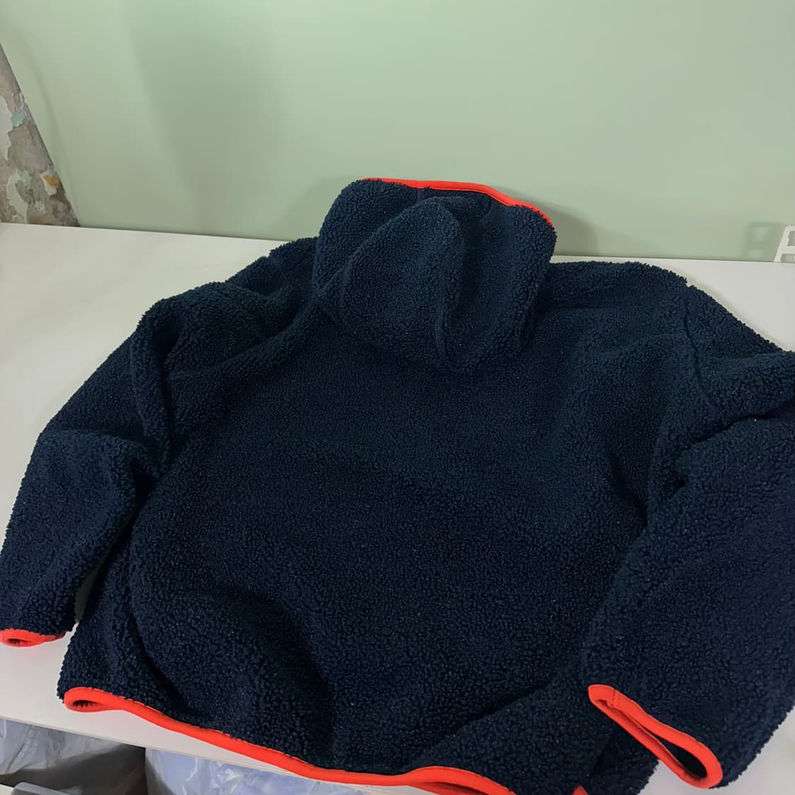 M 95 유니클로 X JW앤더슨 네이비 포켓배색 플리스자켓 상품이미지5