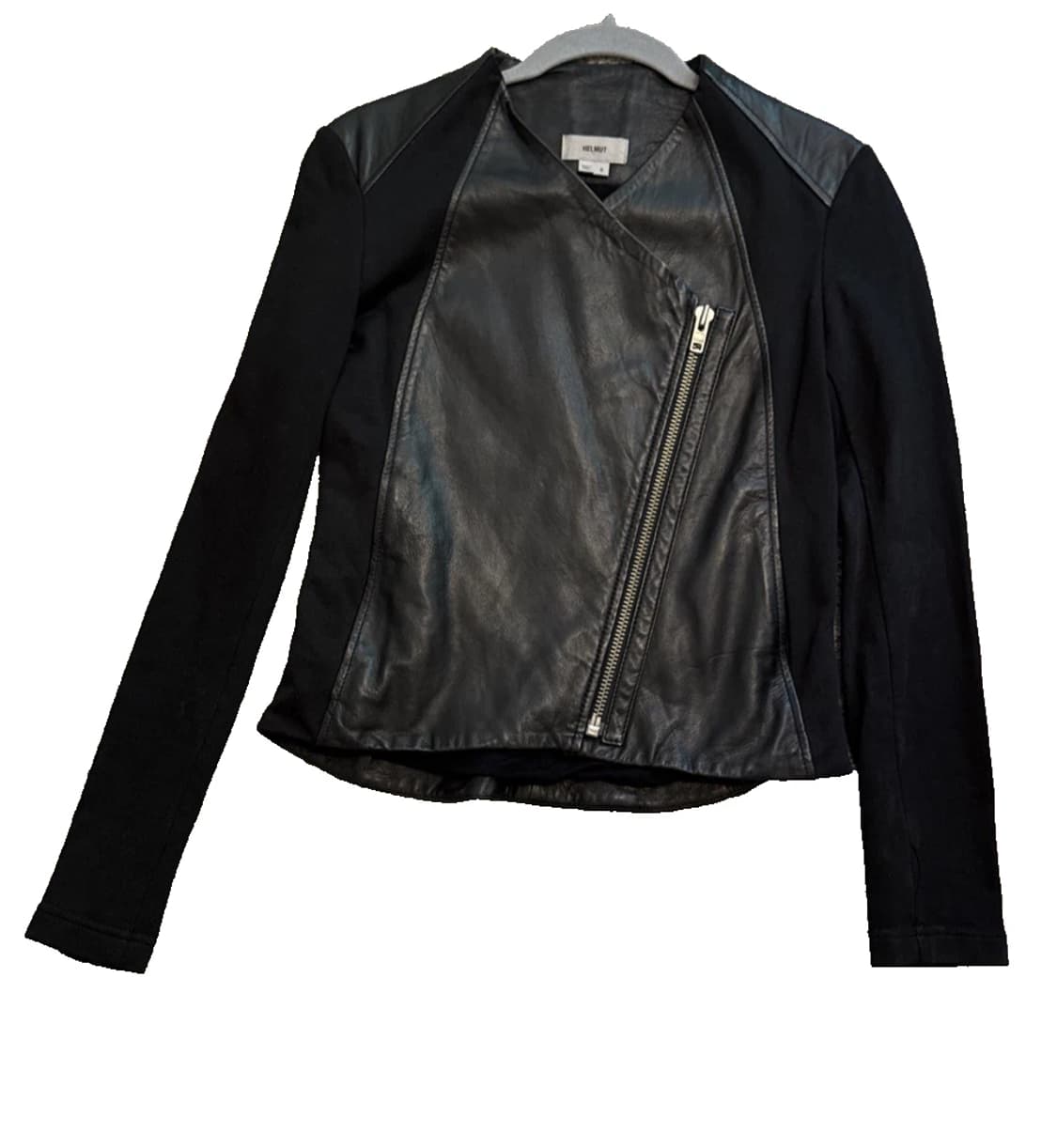 헬무트 랭 레더 패널 믹스 모토 자켓 상품이미지1