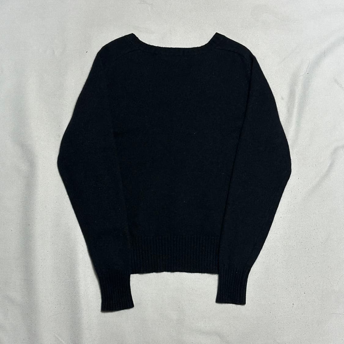 L 폴로랄프로렌 여성용 브이넥 블랙 램스울 니트  상품이미지3