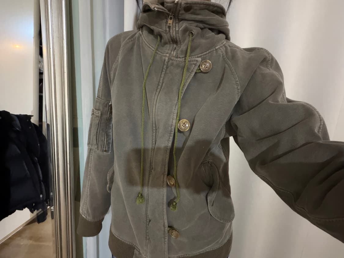 그런지 하이넥 집업 자켓 상품이미지1