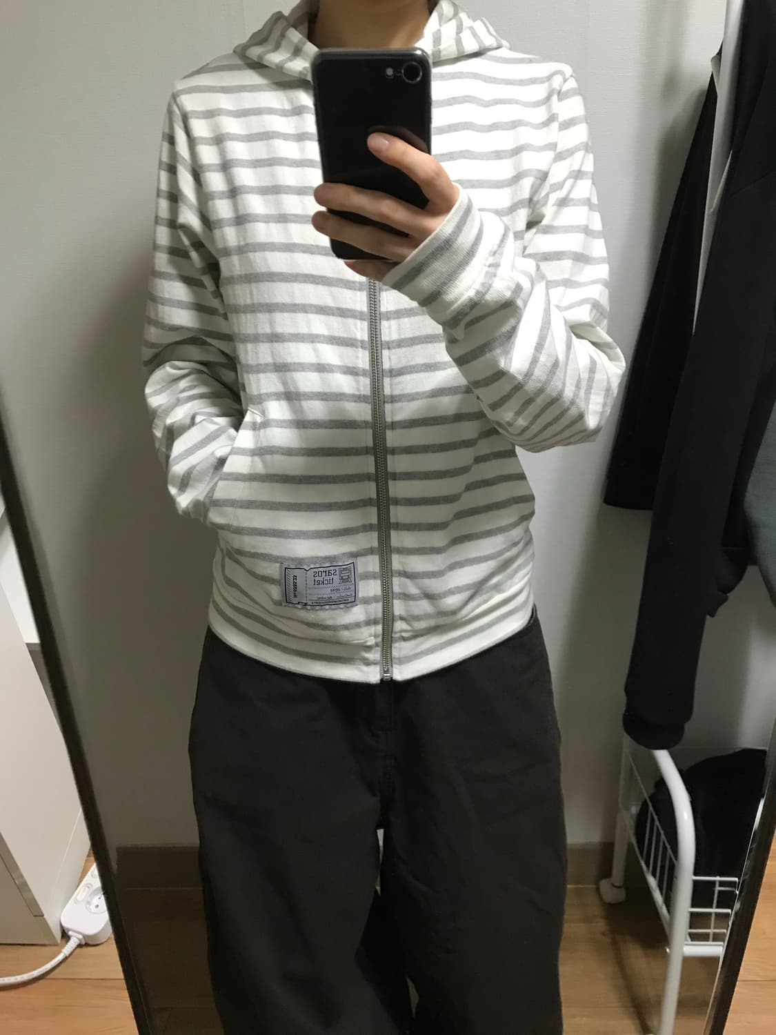 사로스 스트라이프 후드집업 상품이미지3