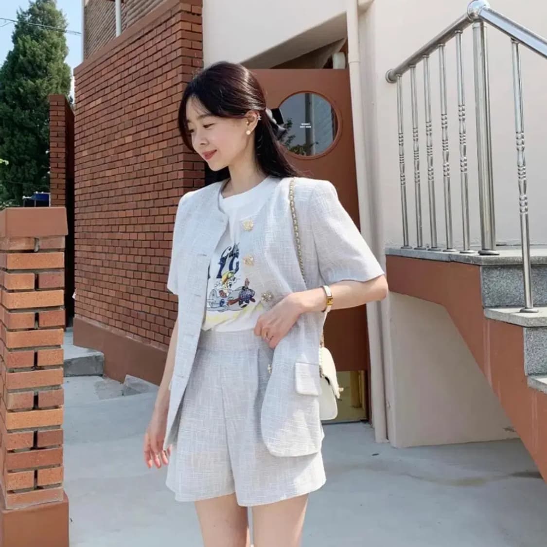 바이씨니(by ssiny) 완써니 노퍼프자켓 트위드 셋업(자켓,팬츠) 상품이미지2
