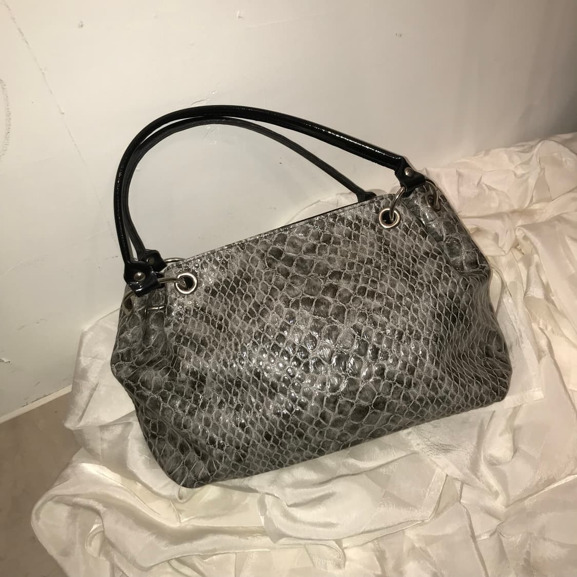 Vintage 빈티지 갸루 펑크 악어패턴 숄더백 토트백 상품이미지1