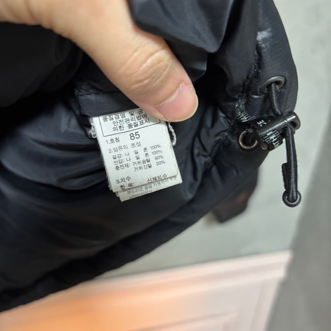 노스페이스 700 눕시 구스다운 패딩 블랙 상품이미지3