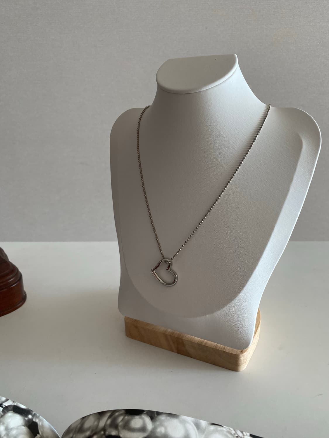 빈티지 주얼리 하트 실버톤 목걸이 상품이미지4