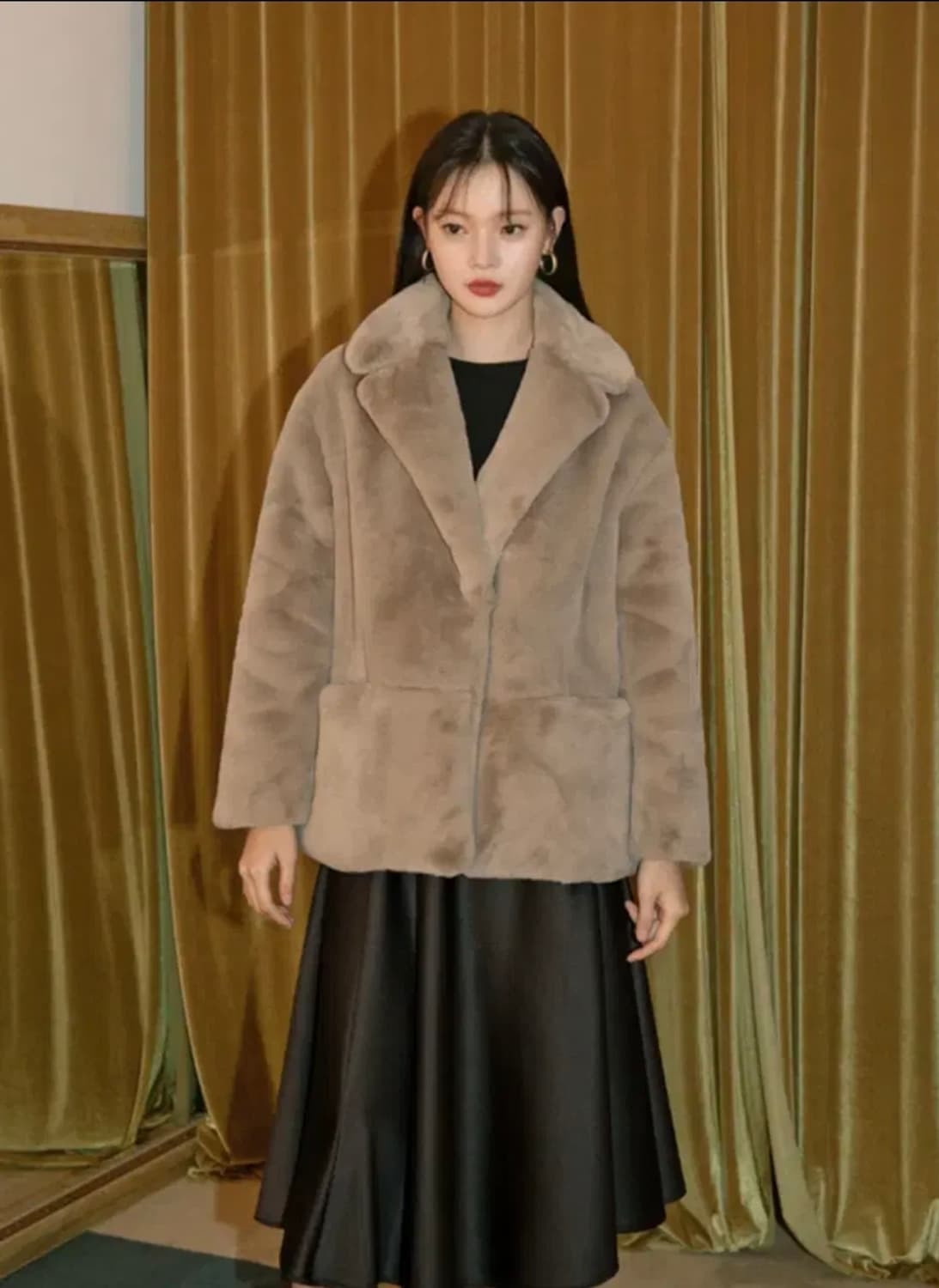 NINE atelier 루즈핏 에코퍼 코트 상품이미지3