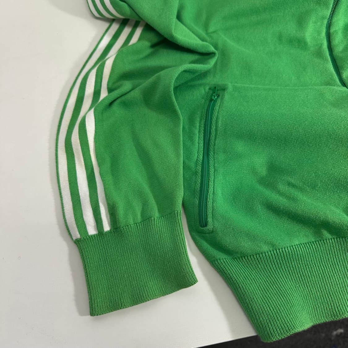 105 아디다스 그린 토너먼트 에디션 니트 트랙탑 집업 상품이미지3