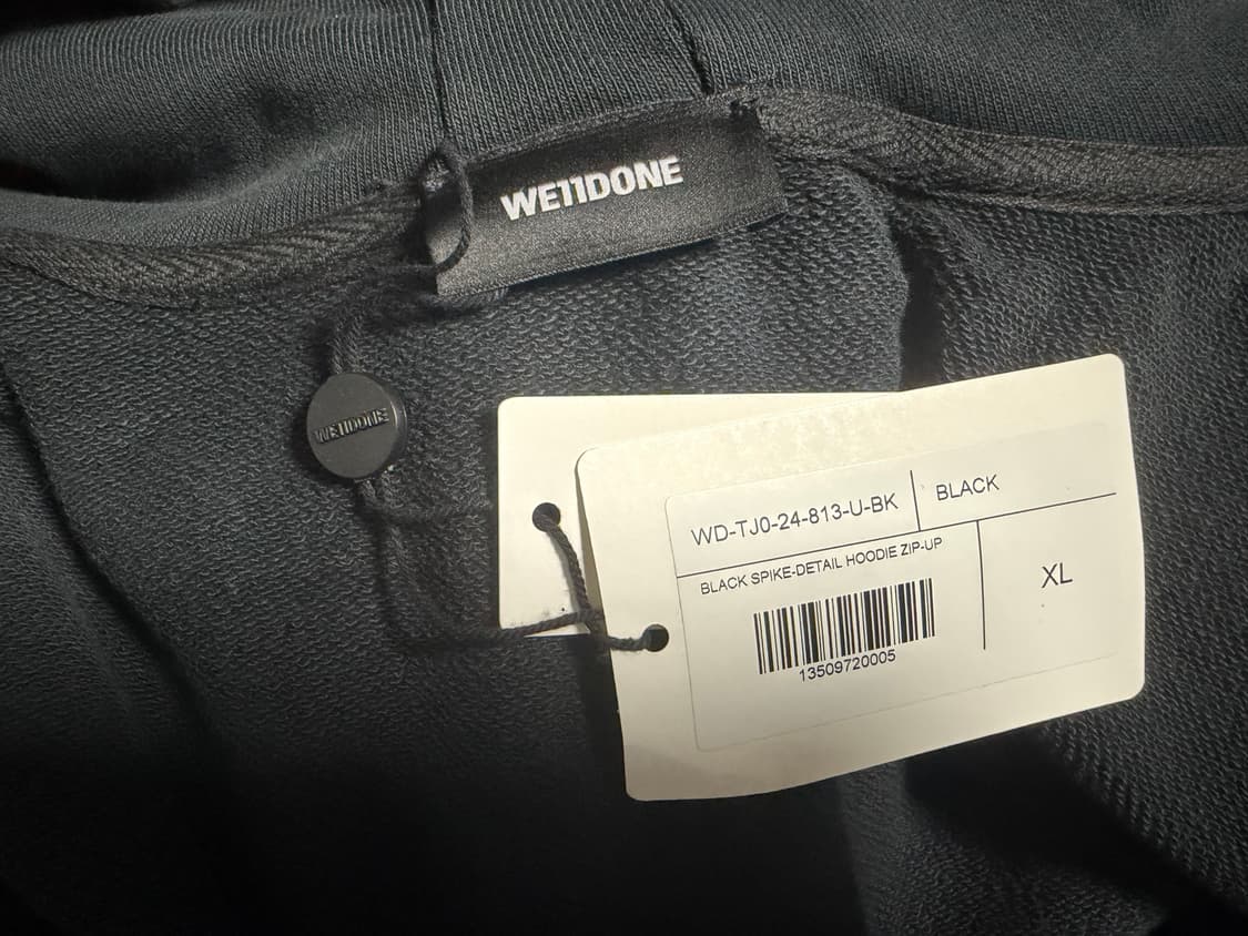 WE11DONE MOHAWK SPIKE DETAIL HOODIE ZIP 상품이미지7