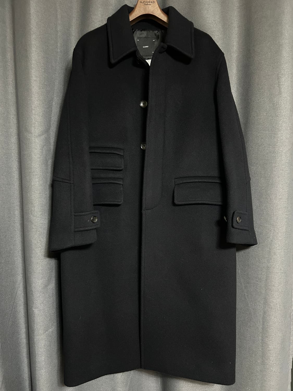 일꼬르소 오버핏 발마칸 코트 네이비 M 팝니다 상품이미지1