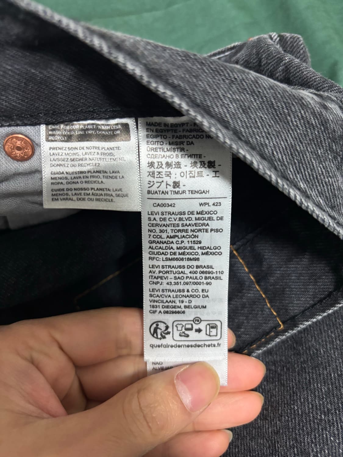 리바이스 501 블랭크탭 블랙 (미착용/미세탁) 상품이미지5