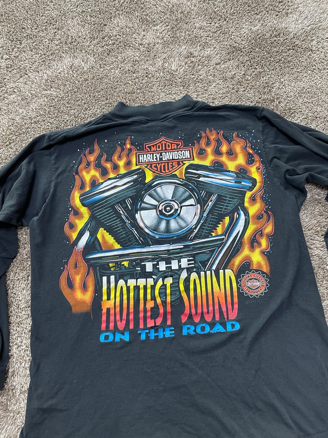 90s harley long sleeve 할리데이비슨 플레임 롱슬리브 상품이미지1