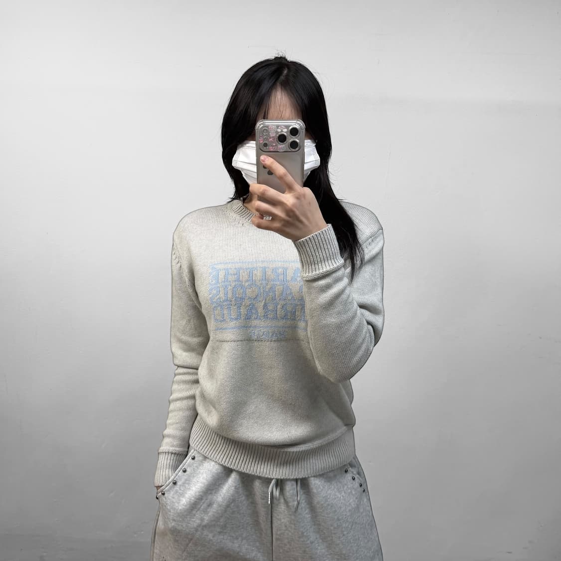 마리떼프랑소와저버 스펠 로고 라운드 니트 상품이미지1