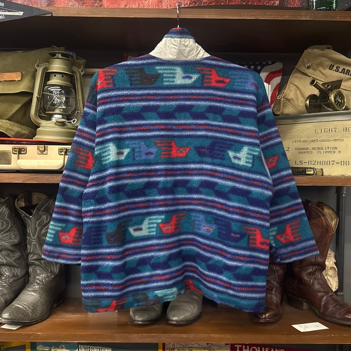 90s 파타고니아 네이티브 패턴 신칠라 하프 집업 풀 오버 플리스 상품이미지2