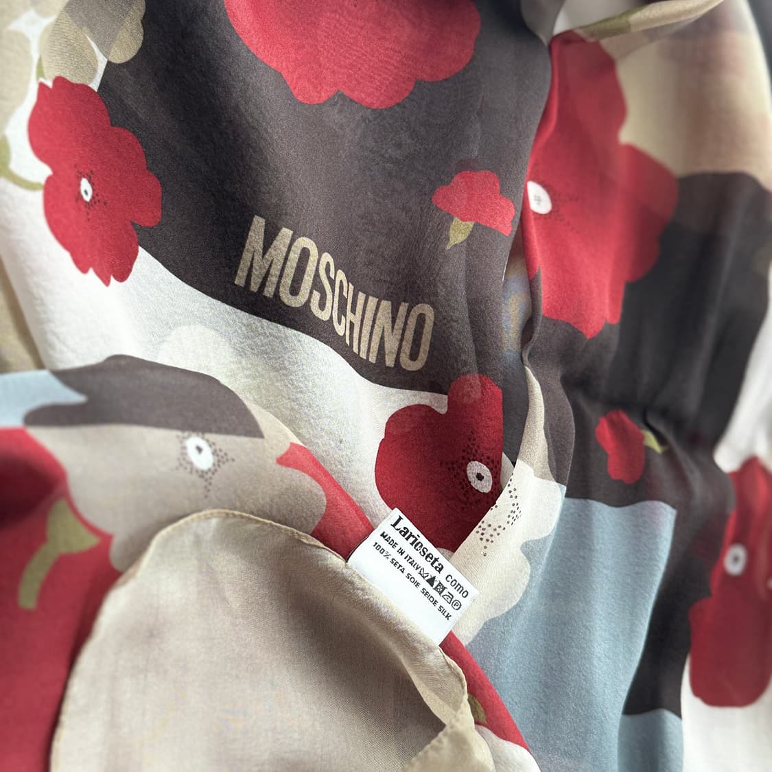 모스키노 패턴 실크 스카프 상품이미지2