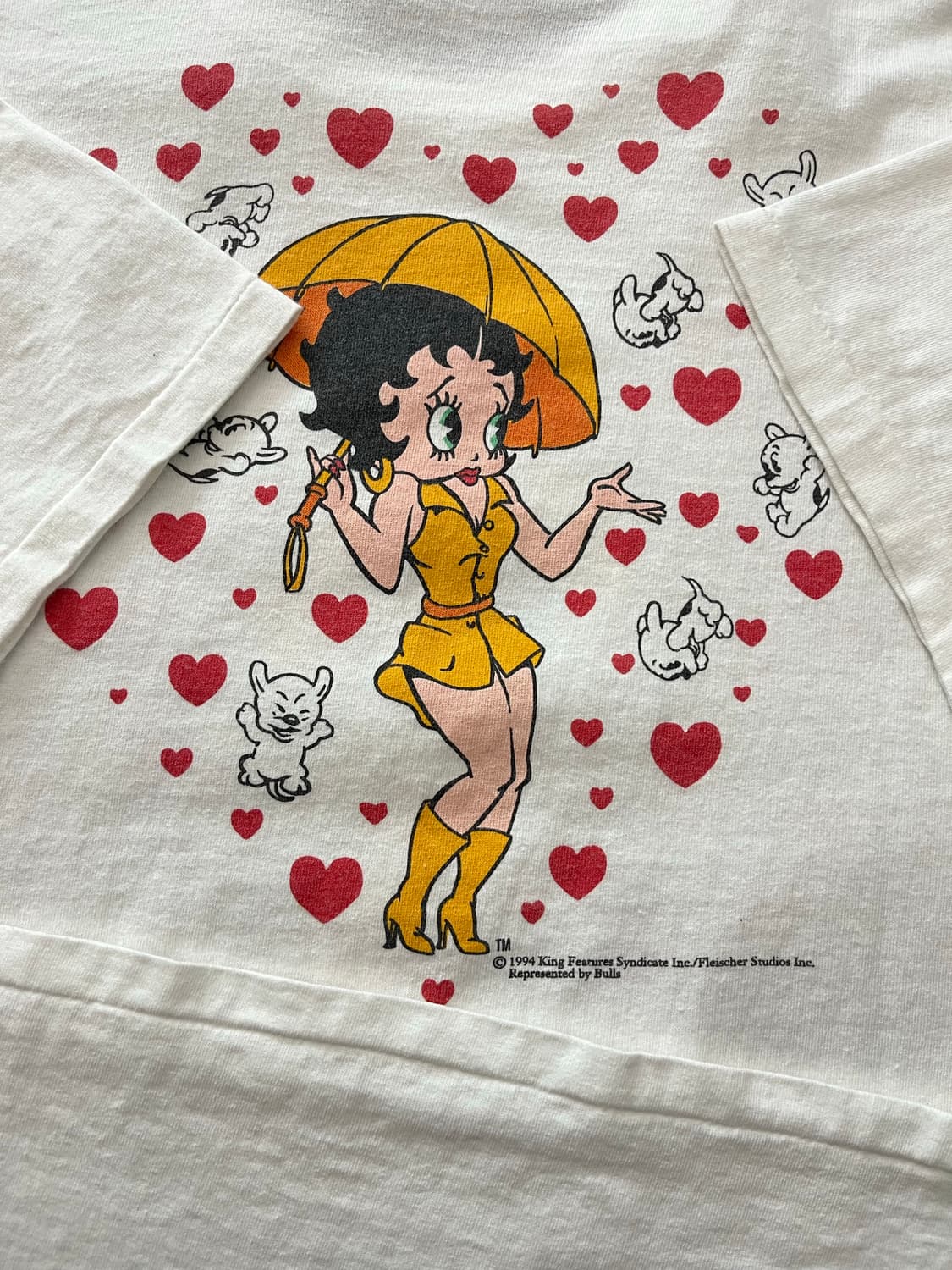 USA 빈티지 1994 베티붑 하트 그래픽 싱글스티치 티셔츠 상품이미지4