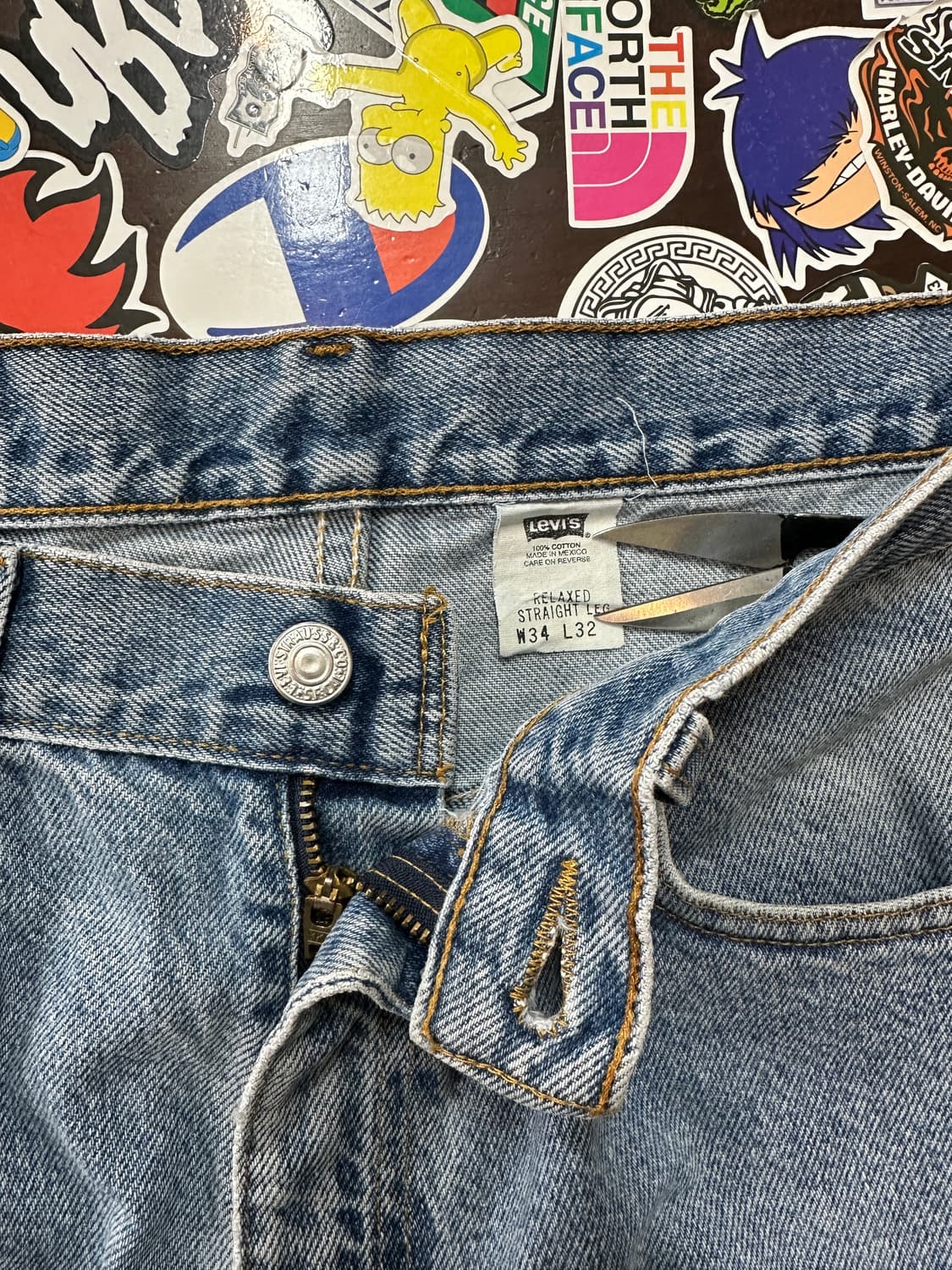 Early 00s 리바이스 44901-7212 블루 진 데님 팬츠 34 상품이미지6