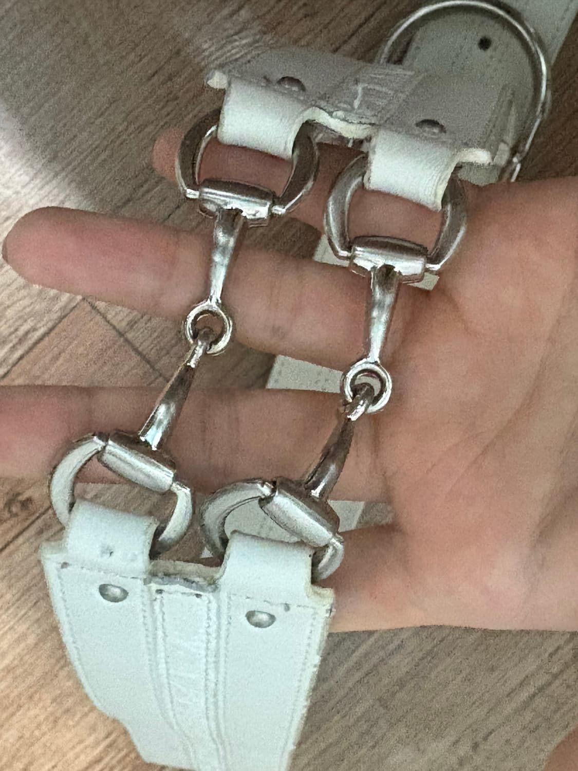 화이트 레더벨트 상품이미지4