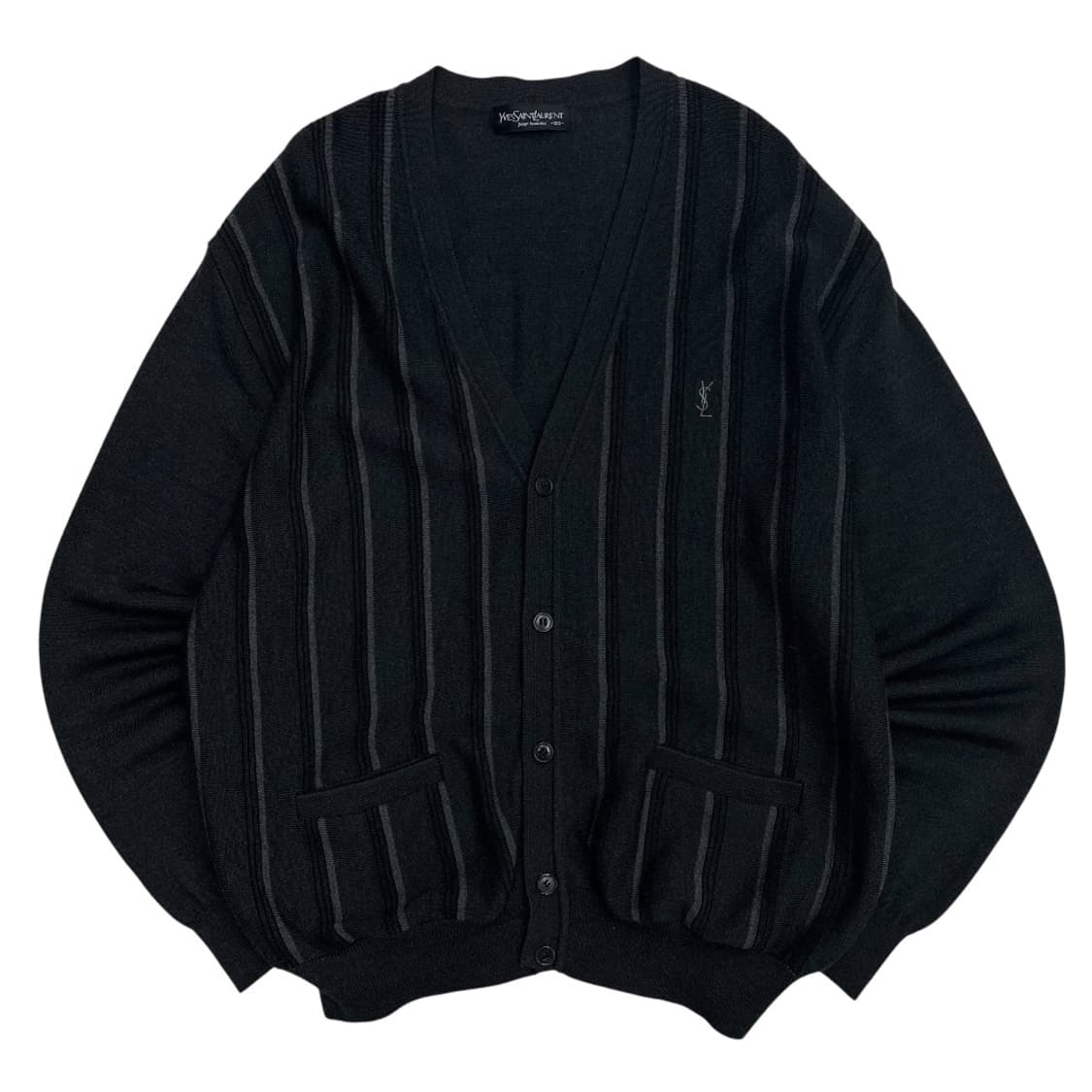 입생로랑 그레이 단가라 차콜 가디건 100 상품이미지2