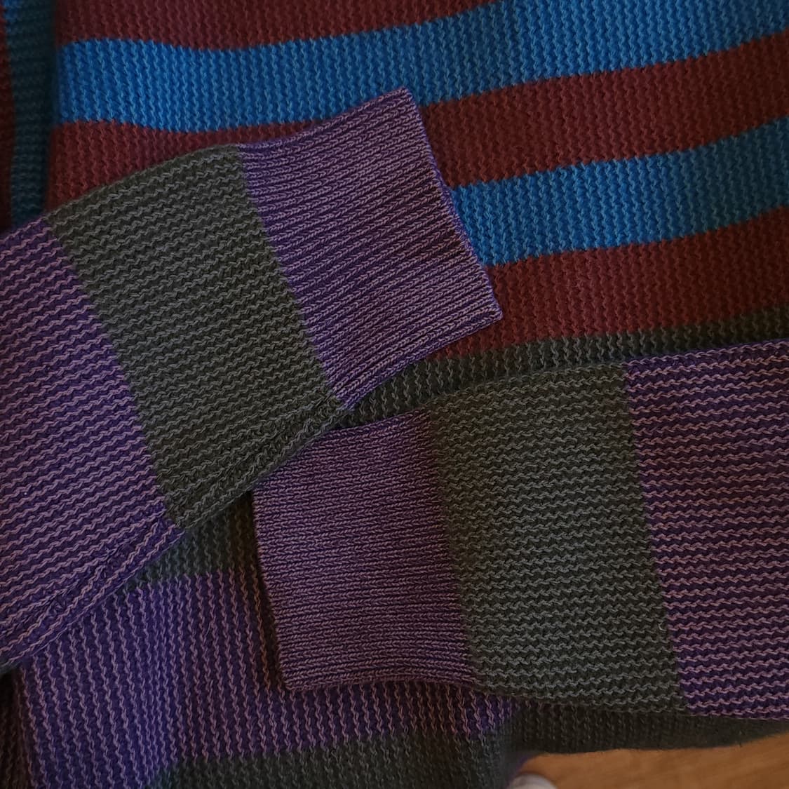 버버리 프로섬 헤비 니트 스웨터 컨트리 컬러블록 스트라이프 런웨이  L 상품이미지7