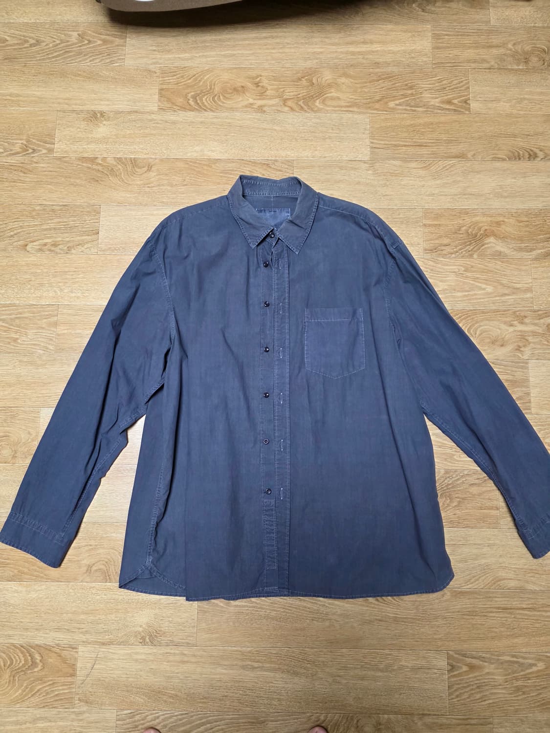 포터리 가먼트다이드 셔츠 차콜 2사이즈 상품이미지1