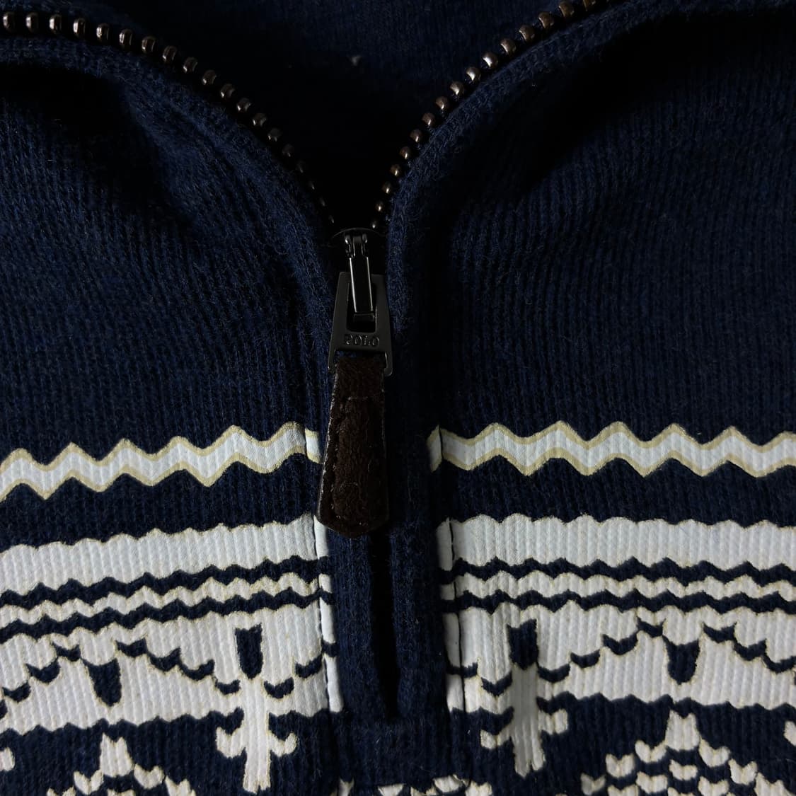 Polo 폴로 랄프로렌 신형 네이비 페어아일 쿼터집업 니트 상품이미지5