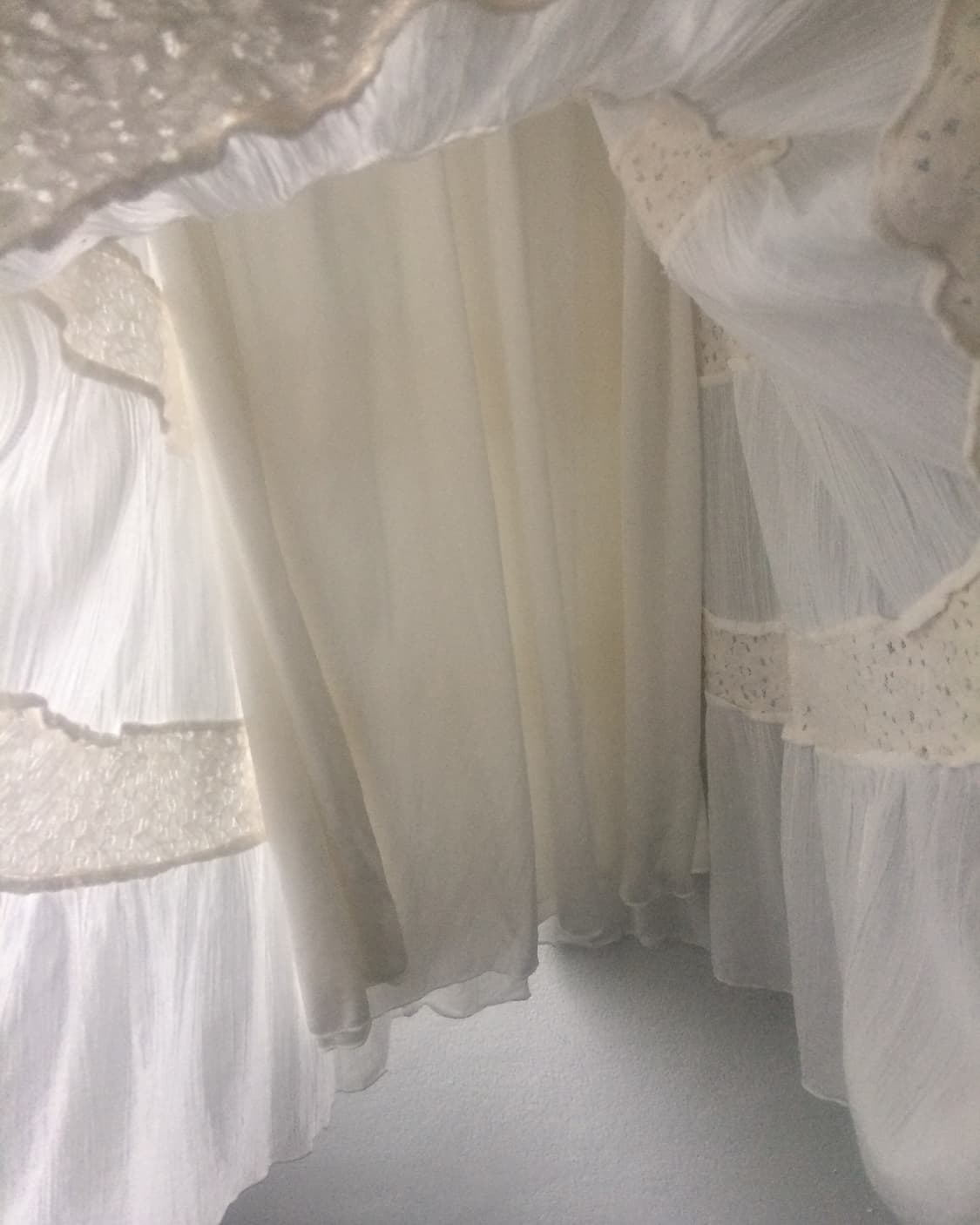 Lace layered point long skirt 상품이미지4