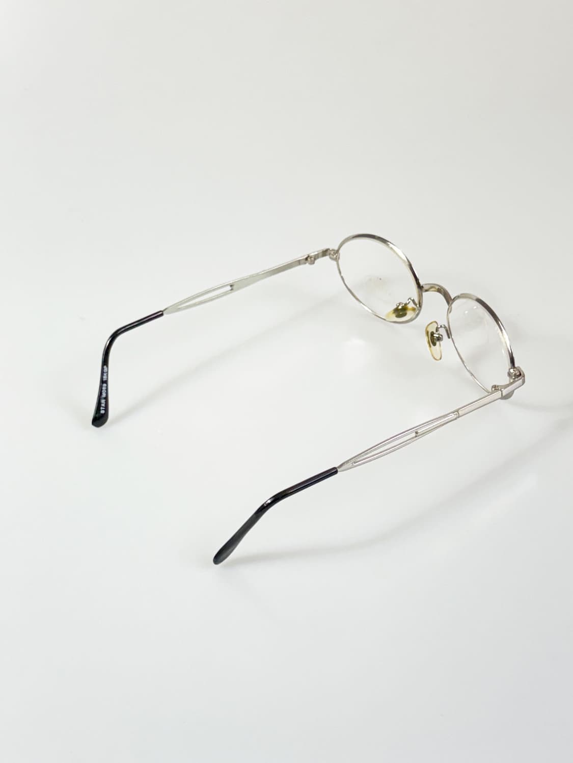 90s 일본제 STAR 실버 오벌 프레임 빈티지 안경 상품이미지4