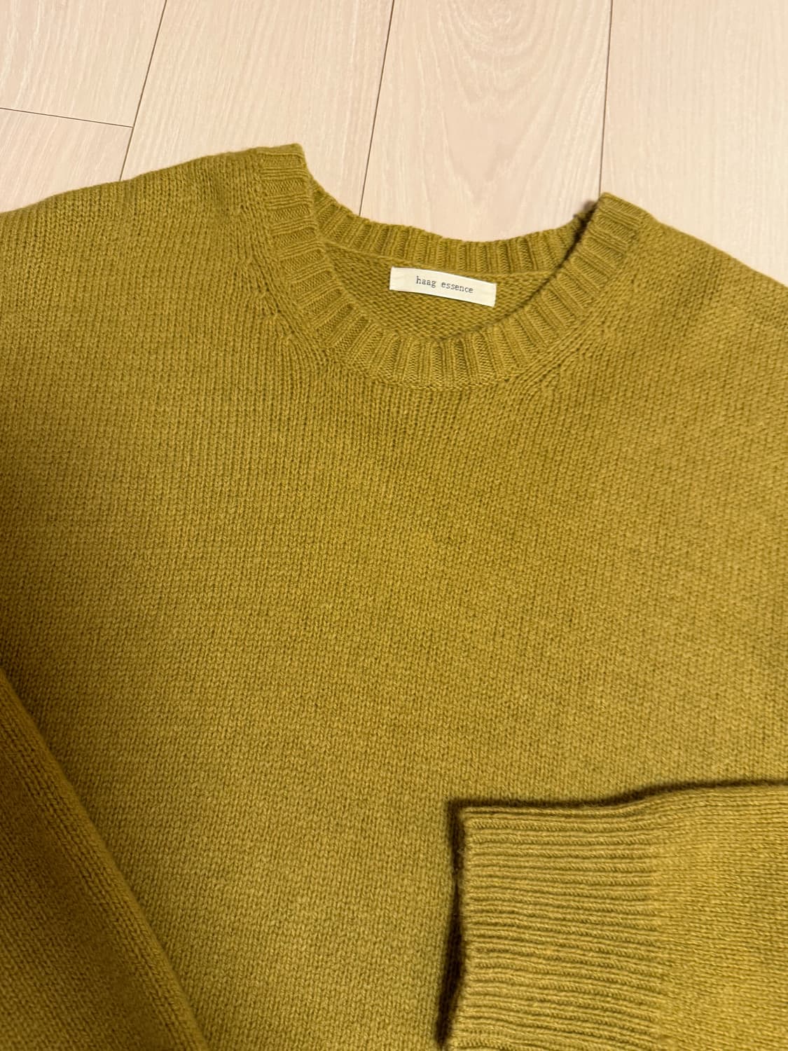 헤이그 haag a round knit olive 상품이미지8