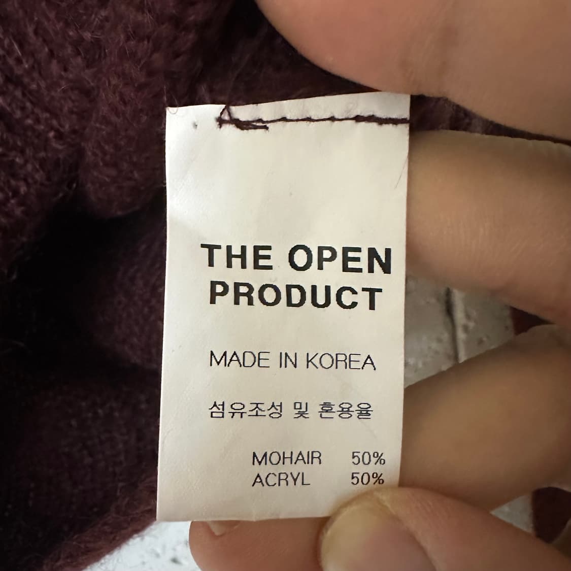 우먼free 더오픈프로덕트 모헤어 니트 상품이미지4