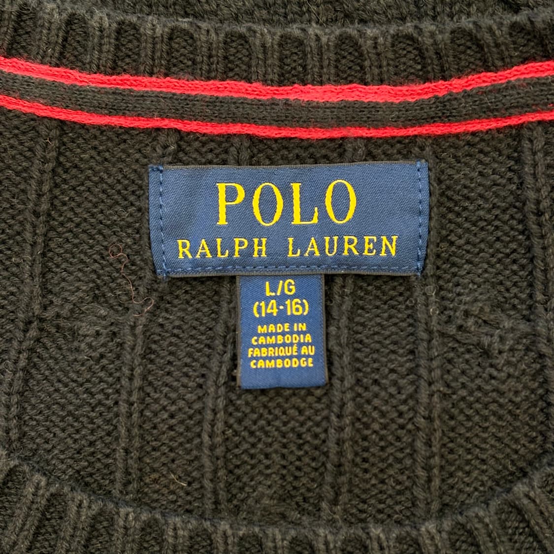 L 폴로랄프로렌 여성용 블랙 케이블 니트 상품이미지4