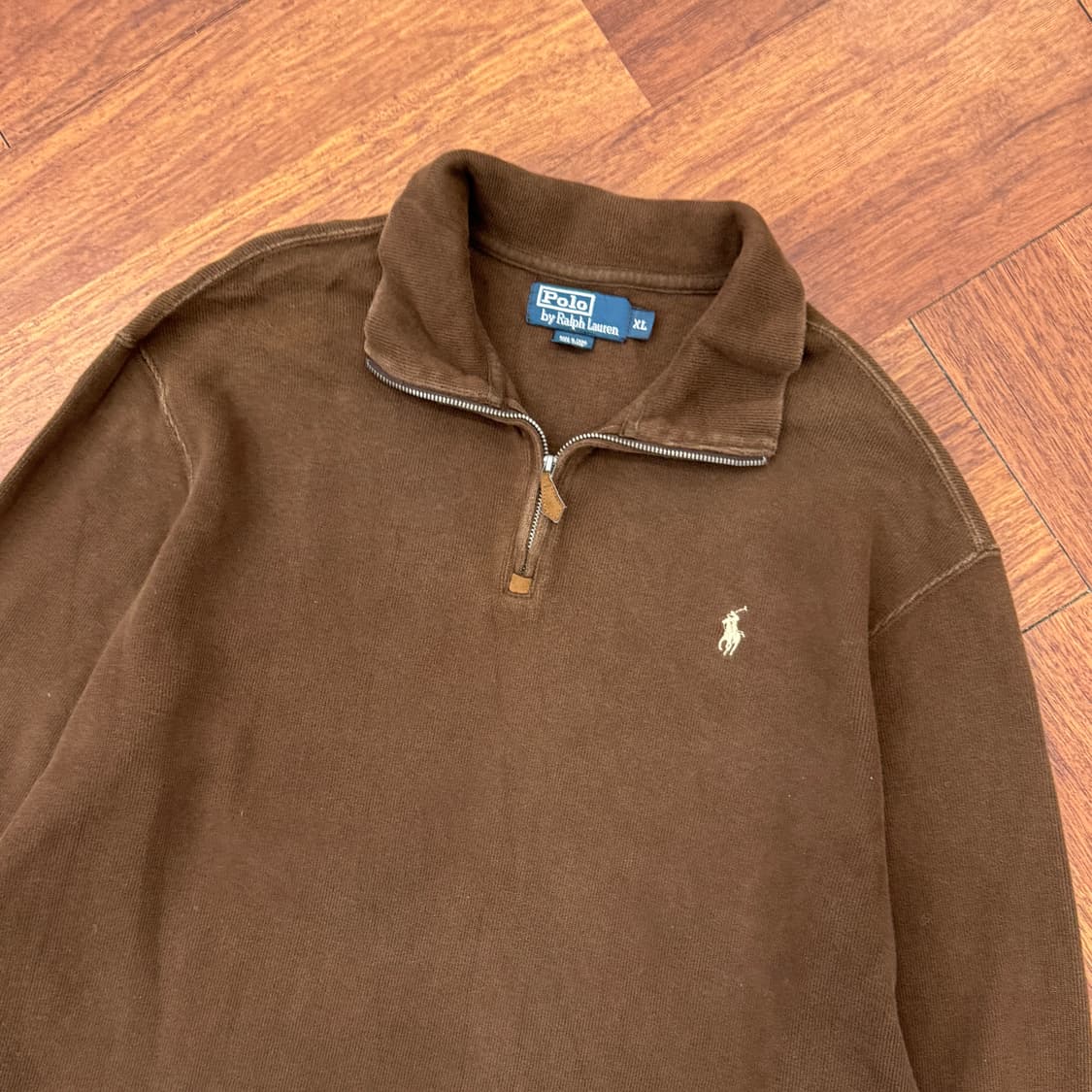 XL(110) 폴로 랄프로렌 브라운 반집업 티셔츠  상품이미지2