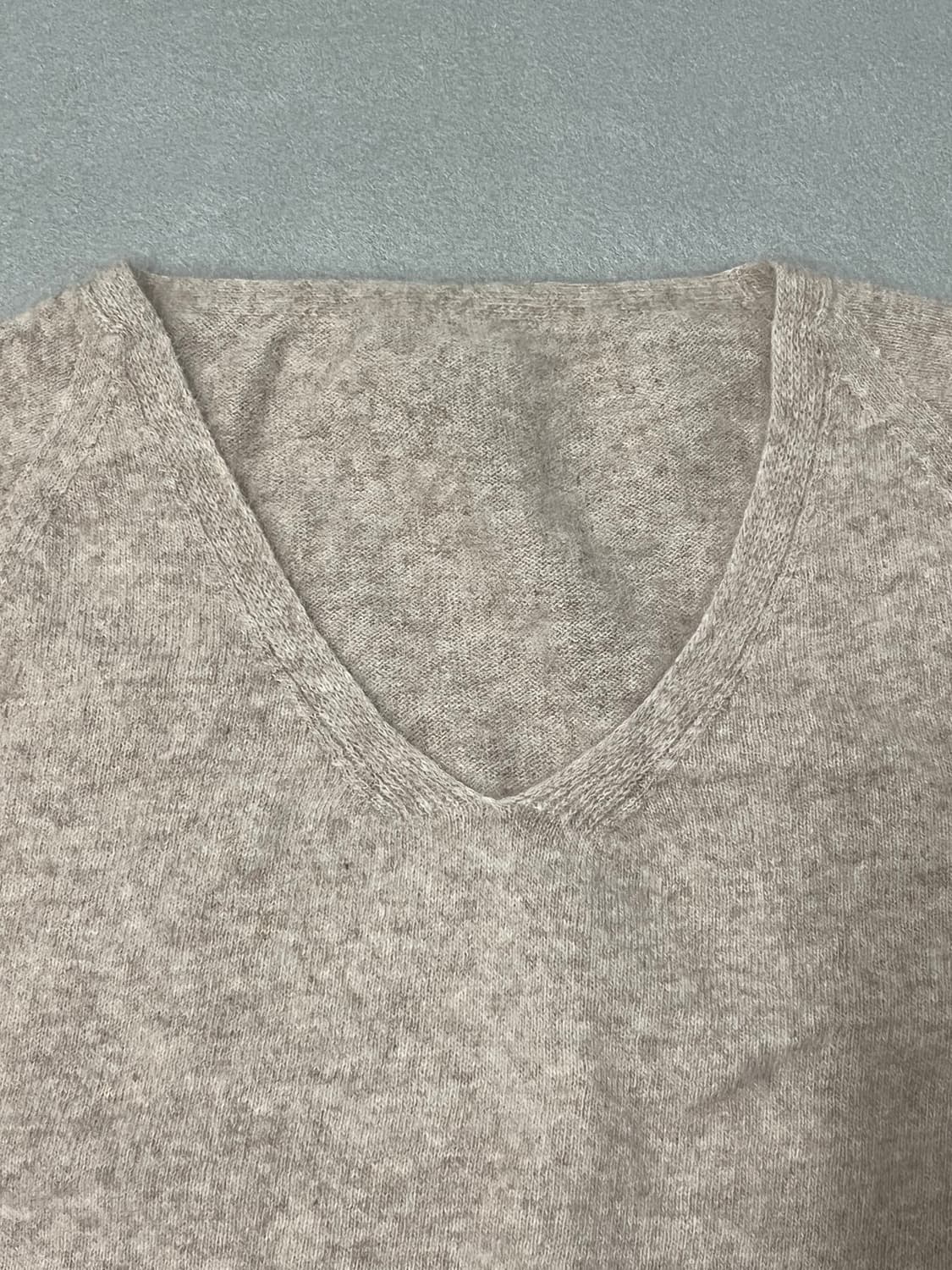 오트밀 베이지 캐시미어 니트 상품이미지2