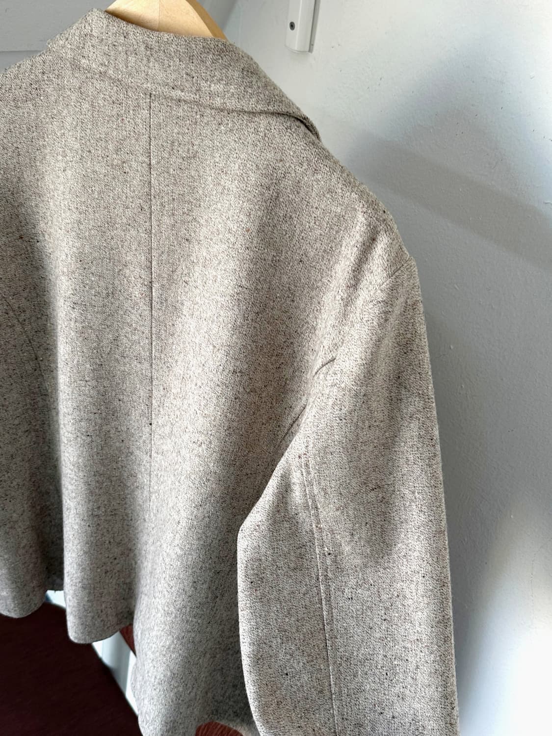 Tweed fabric single collar design jacket 상품이미지5