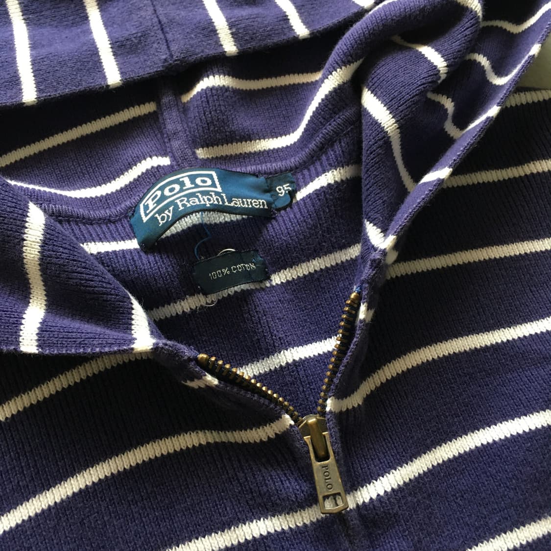 Polo Stripe Cotton Zip-Up Hoodie 상품이미지4