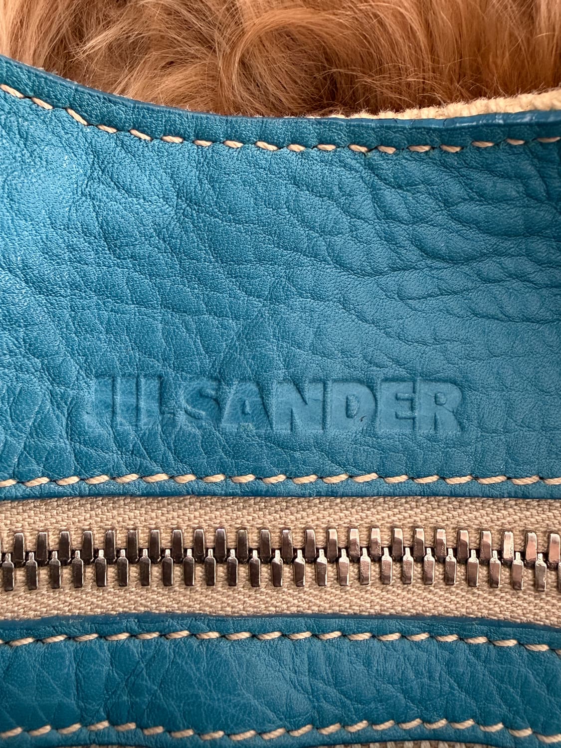 turquoise leather & canvas bag 상품이미지9