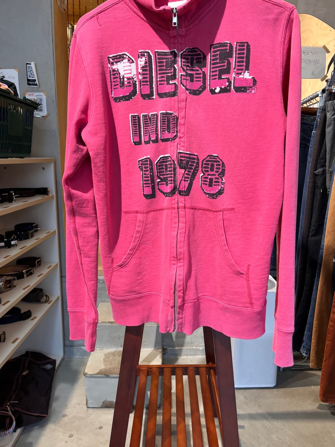 00s 디젤 Y2K 1978 페이딩 집업 슬림핏 상품이미지4