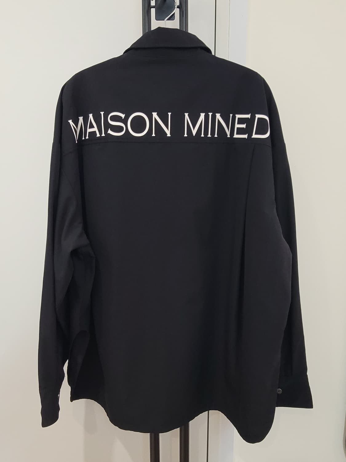 메종미네드 오버핏 블랙 셔츠 남성용 S사이즈 상품이미지6