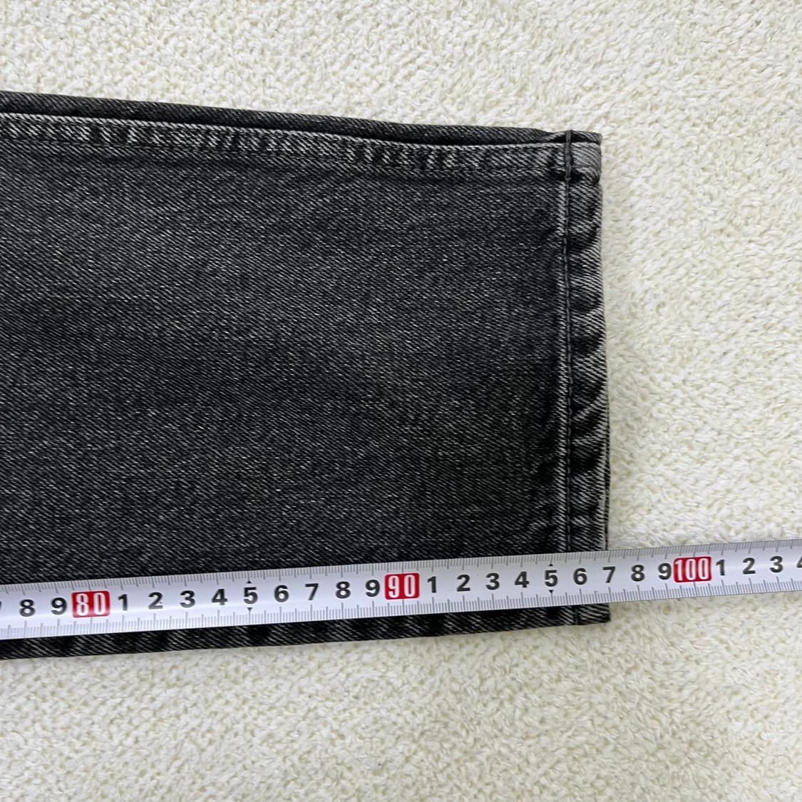 실측확인 모드나인 여성 흑청 데님 0316M 상품이미지8