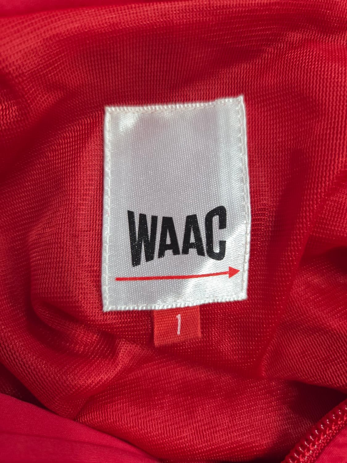 WAAC 왁 시그니처 로고 하이넥 집업 자켓 레드 상품이미지6