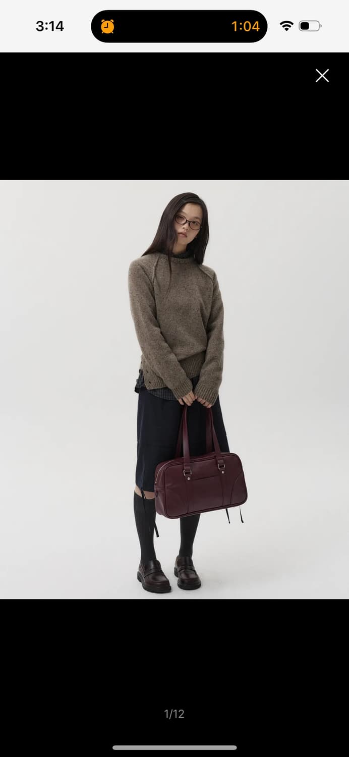 오헤시오 OHESHIO 레글런 버튼 니트(브라운) 상품이미지1