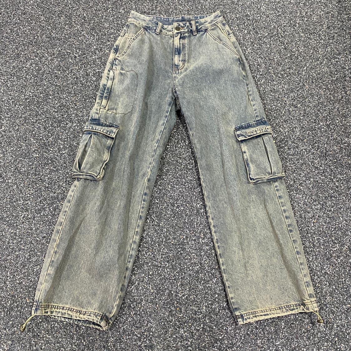 스컬프터 y2k 애시드 데님 카고팬츠 B3828 상품이미지3