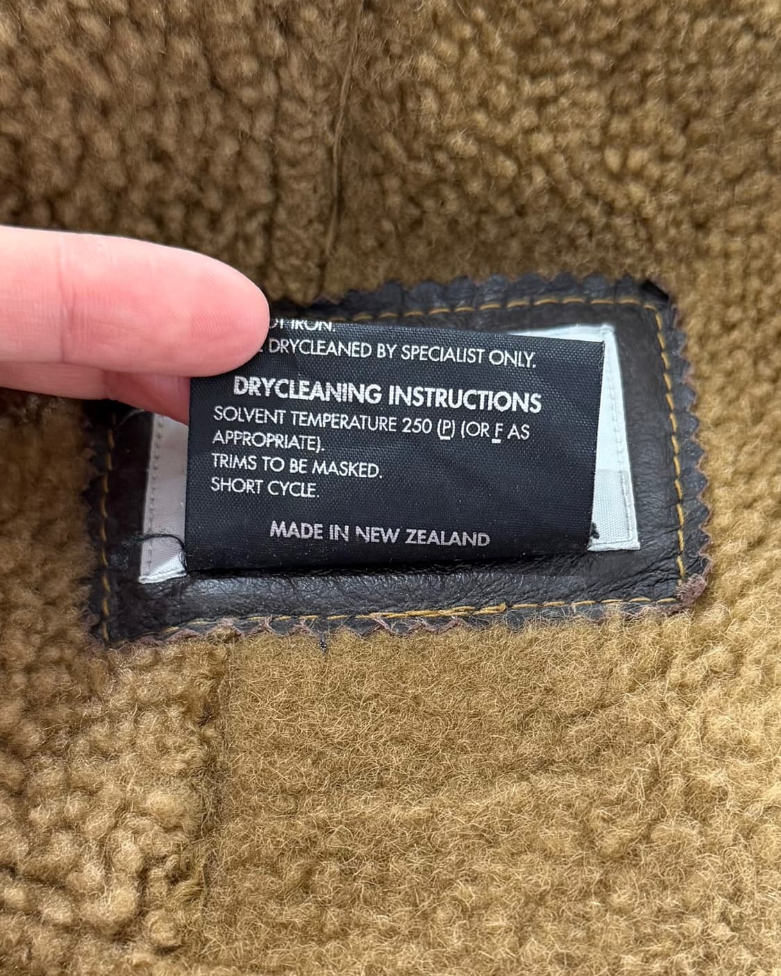 빈티지 그레잇 초이스 베이지 뉴질랜드 양가죽 집업 무스탕 상품이미지8