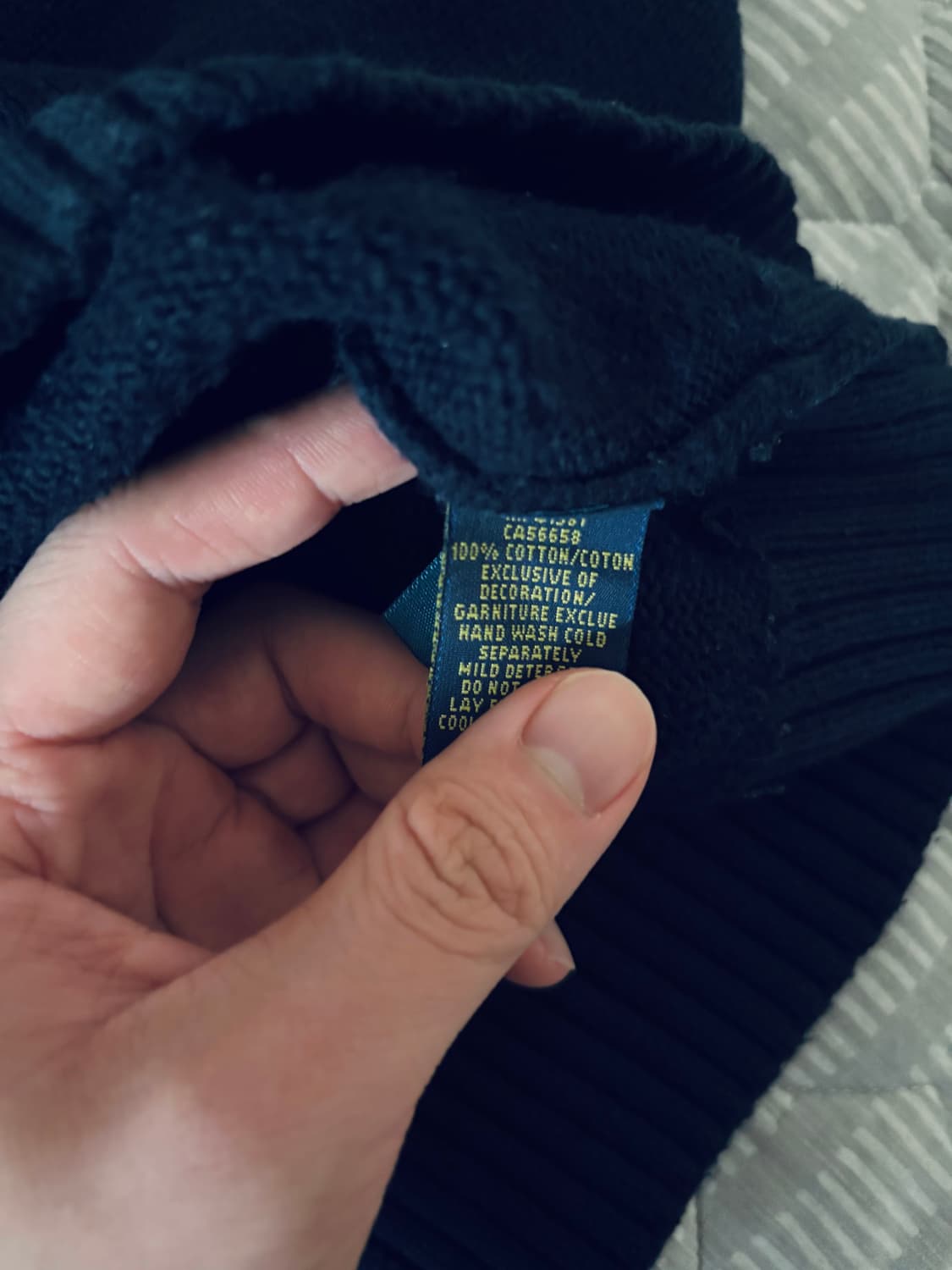 폴로 랄프 로렌 하프집업 니트 네이비 L사이즈 상품이미지3