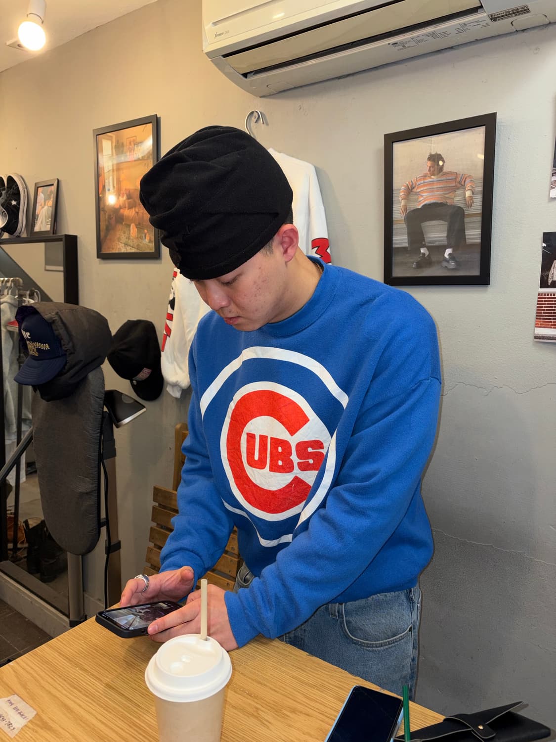 90’s UBS Chicago Cubs logo print sweats 상품이미지1