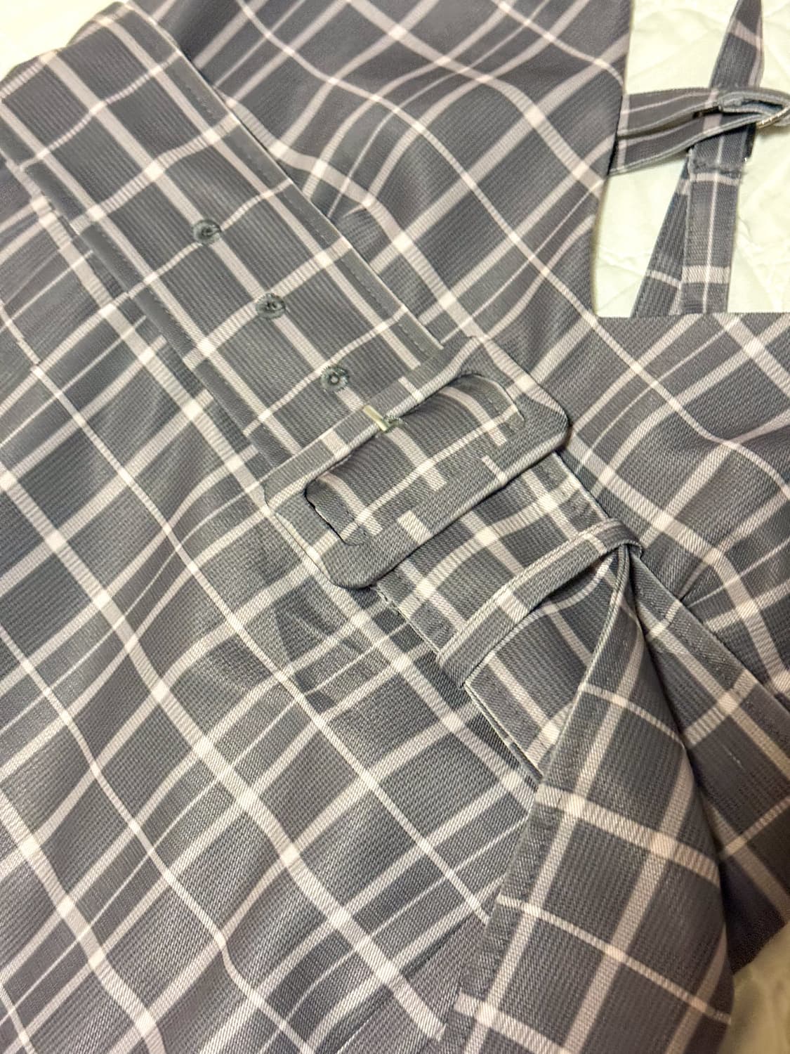 스나이델 플리츠 내로우 롱 원피스  체크 상품이미지8