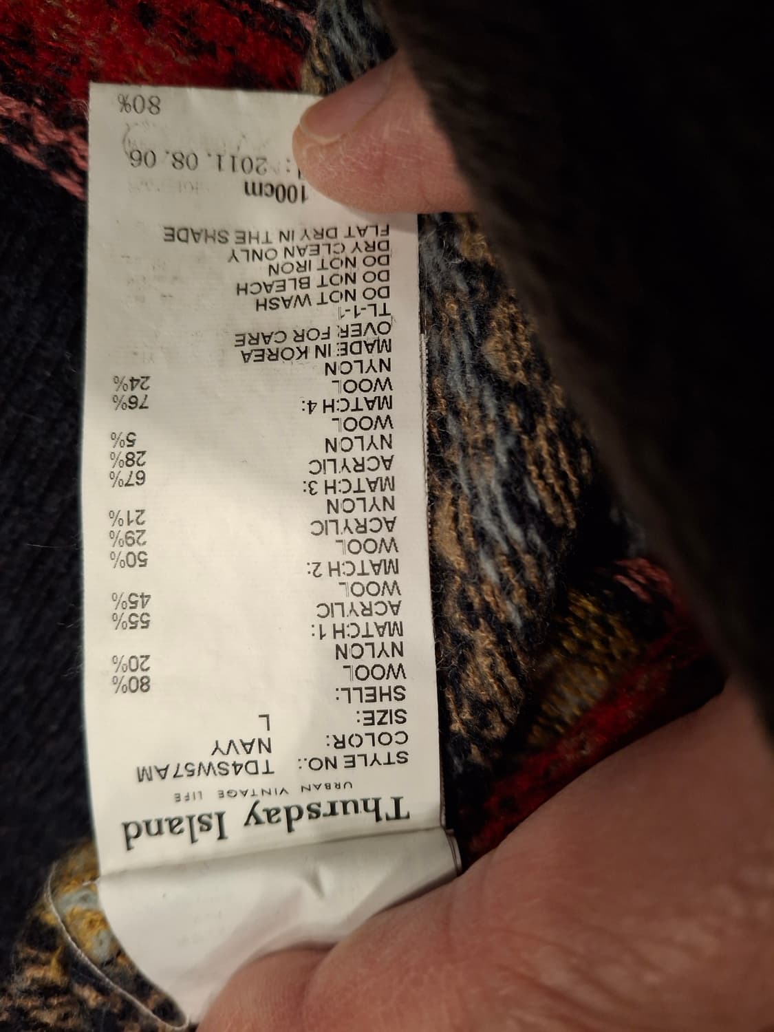 (마지막특가) 써스데이아일랜드 에스닉패턴 니트 L 상품이미지7