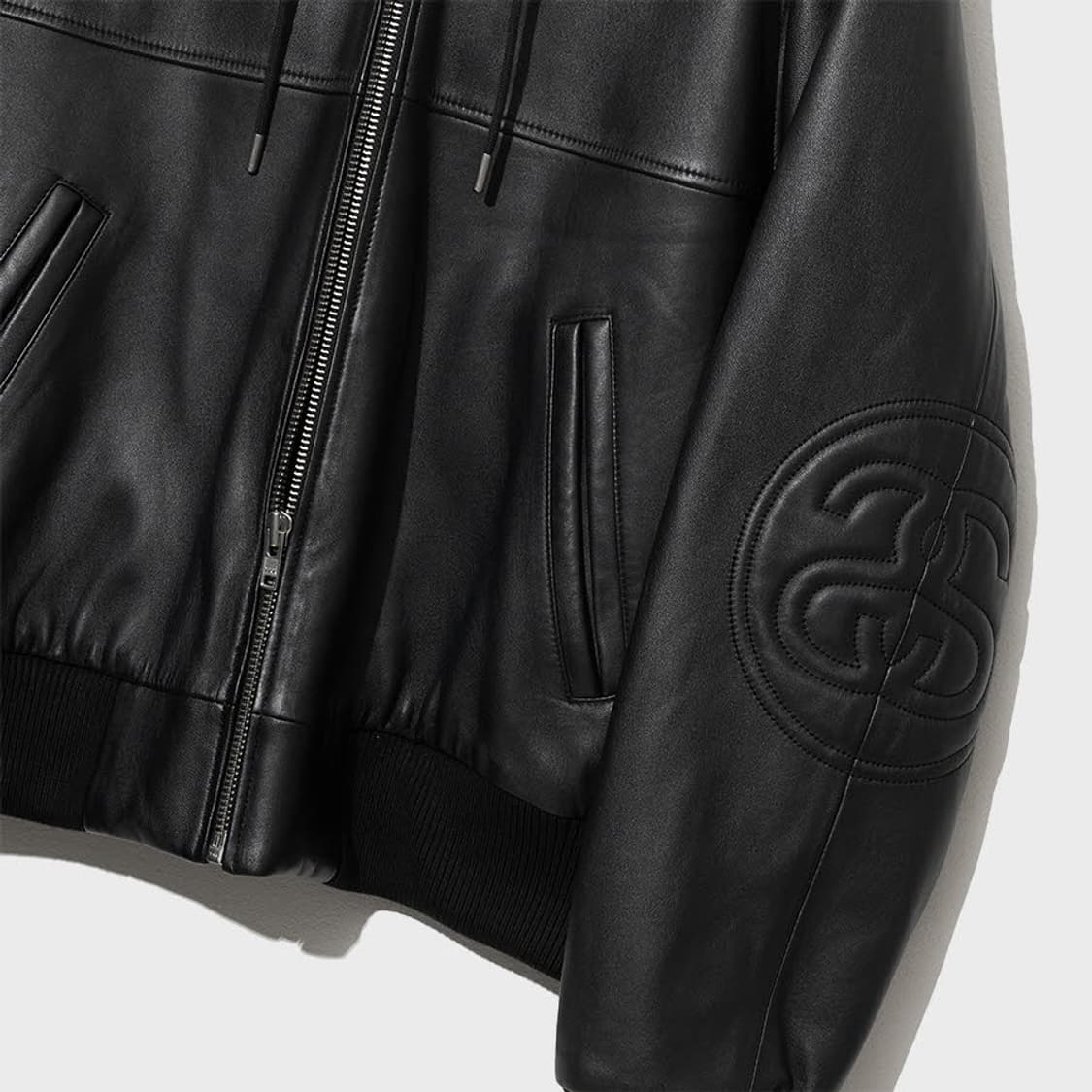 STUSSY leather jacket 상품이미지4