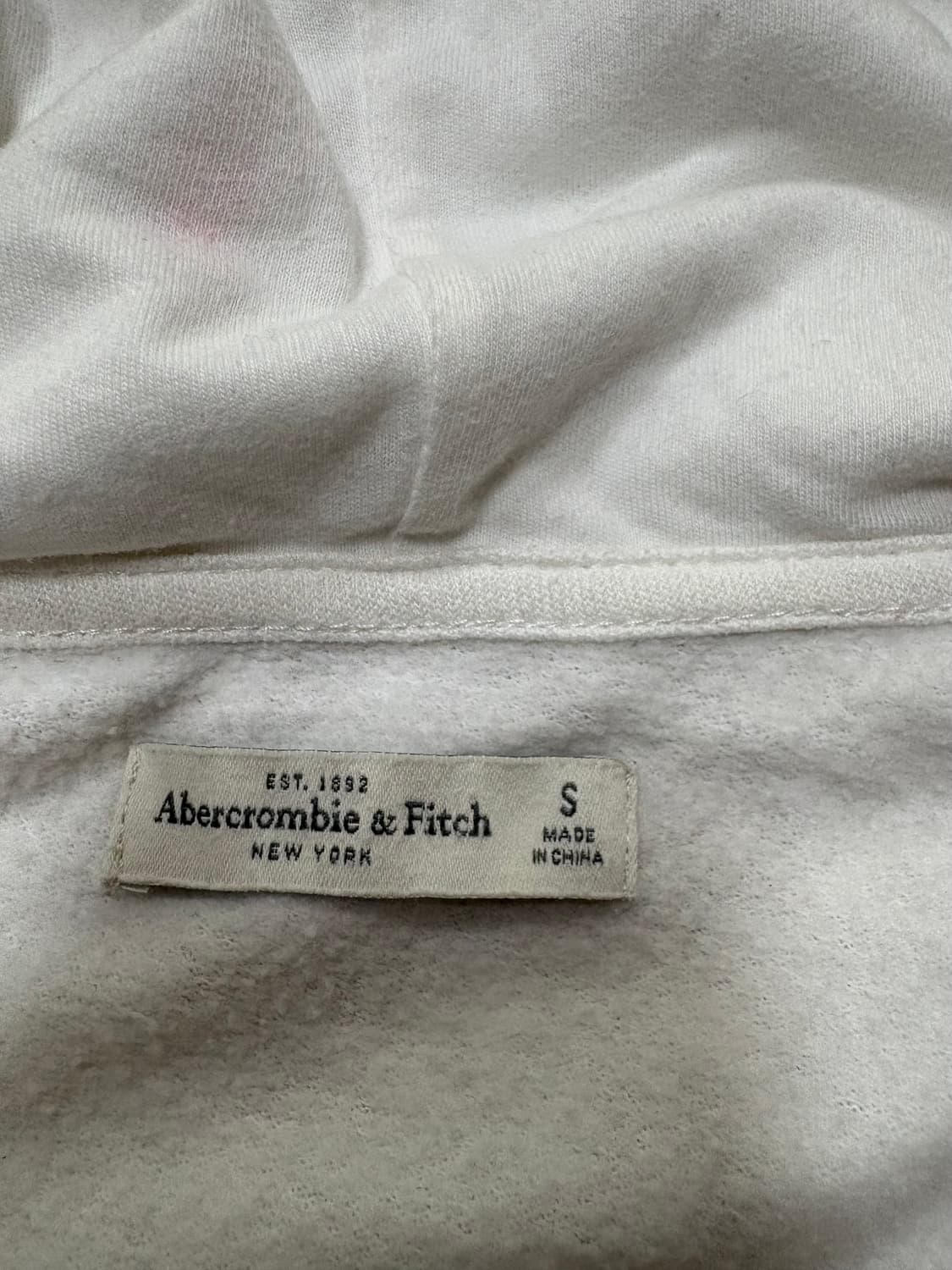 아베크롬비 딱붙핏 후드집업 화이트 s 상품이미지2